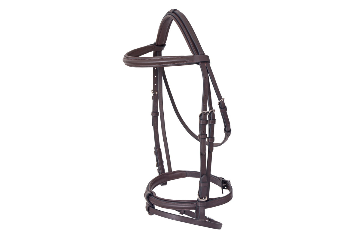 Platinum Raised Padded Hanoverian Bridle - 2