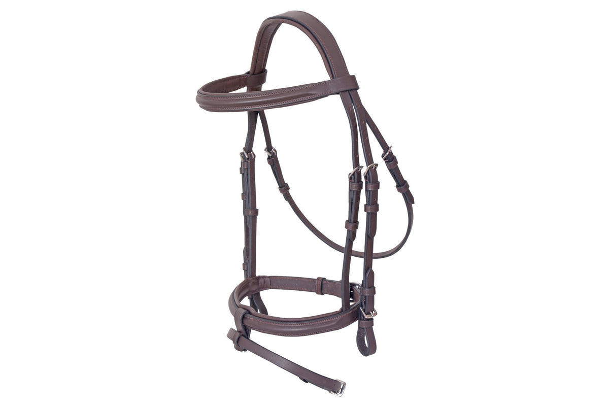 Platinum Shaped Head Raised Padded Bridle - 2
